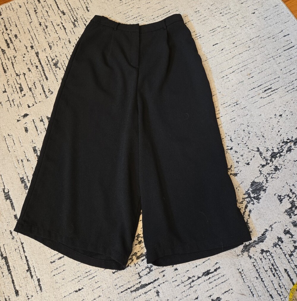 Wide Leg High-waist Culottes Cropped Pants - Picture 6 of 11